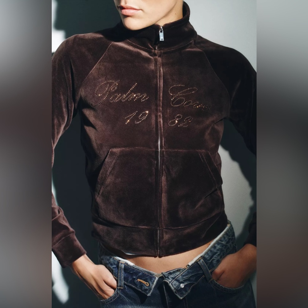 ZARA TEXT VELVET JACKET